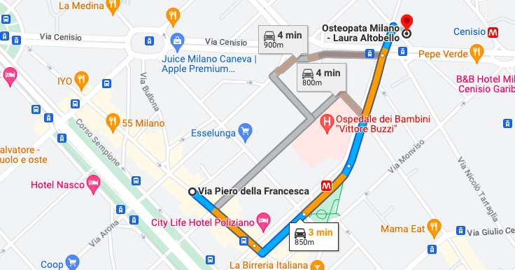 Osteopata Milano Via Piero Della Francesca